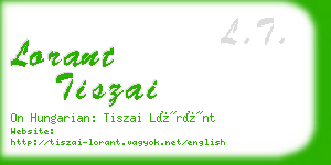 lorant tiszai business card